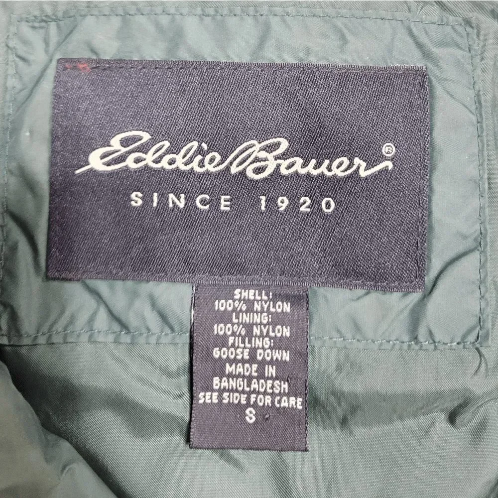 Eddie Bauer Puffer Vest Goose Down‎ Insulation Mens Small